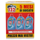 Omino Bianco Detersivo Lavatrice Liquido Muschio Bianco 3 x 44 Lavaggi 3 x 1760 ml